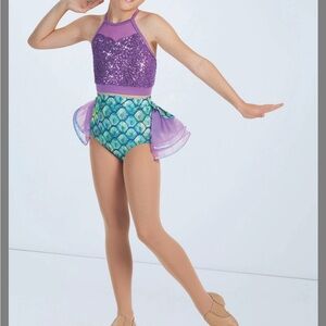 Disney Purple and Green Mermaid Dance Costume